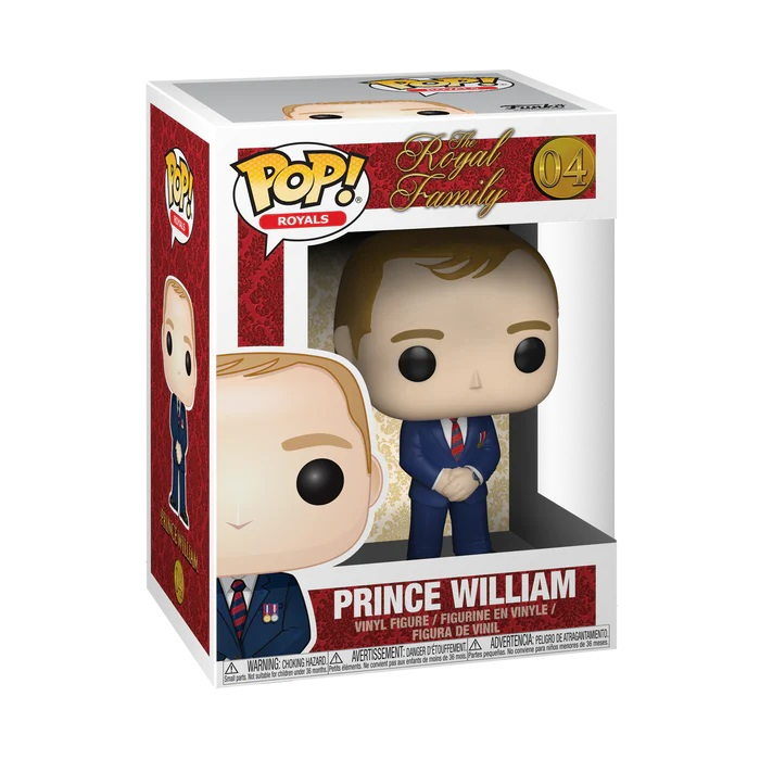 Figurka winylowa Prince William Funko Pop w czerwonym pudełku z numerem 04.