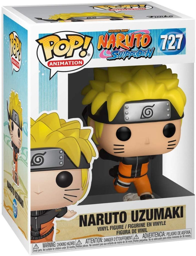 Eine Funko Pop Figur von Naruto Uzumaki in einer ungeöffneten, bedruckten Sammlerbox.