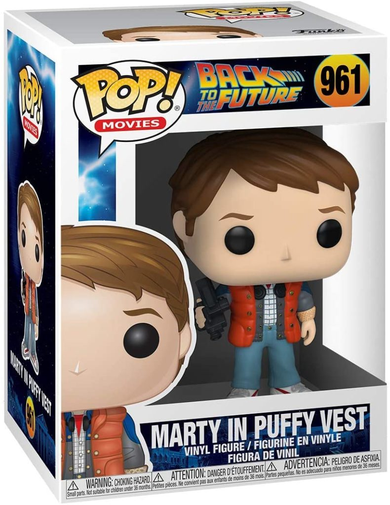 Funko Pop Figur von Marty McFly in Puffy Vest aus Zurück in die Zukunft in Box.