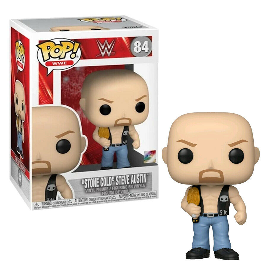Stone Cold Steve Austin WWE Funko Pop Vinyl-Figur in Originalverpackung.