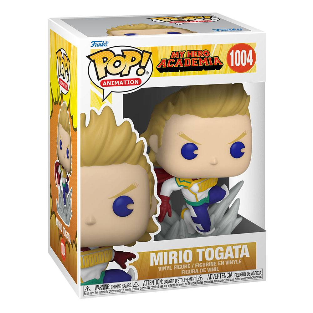 Funko Pop Mirio Togata Vinyl-Figur aus My Hero Academia in Originalverpackung.