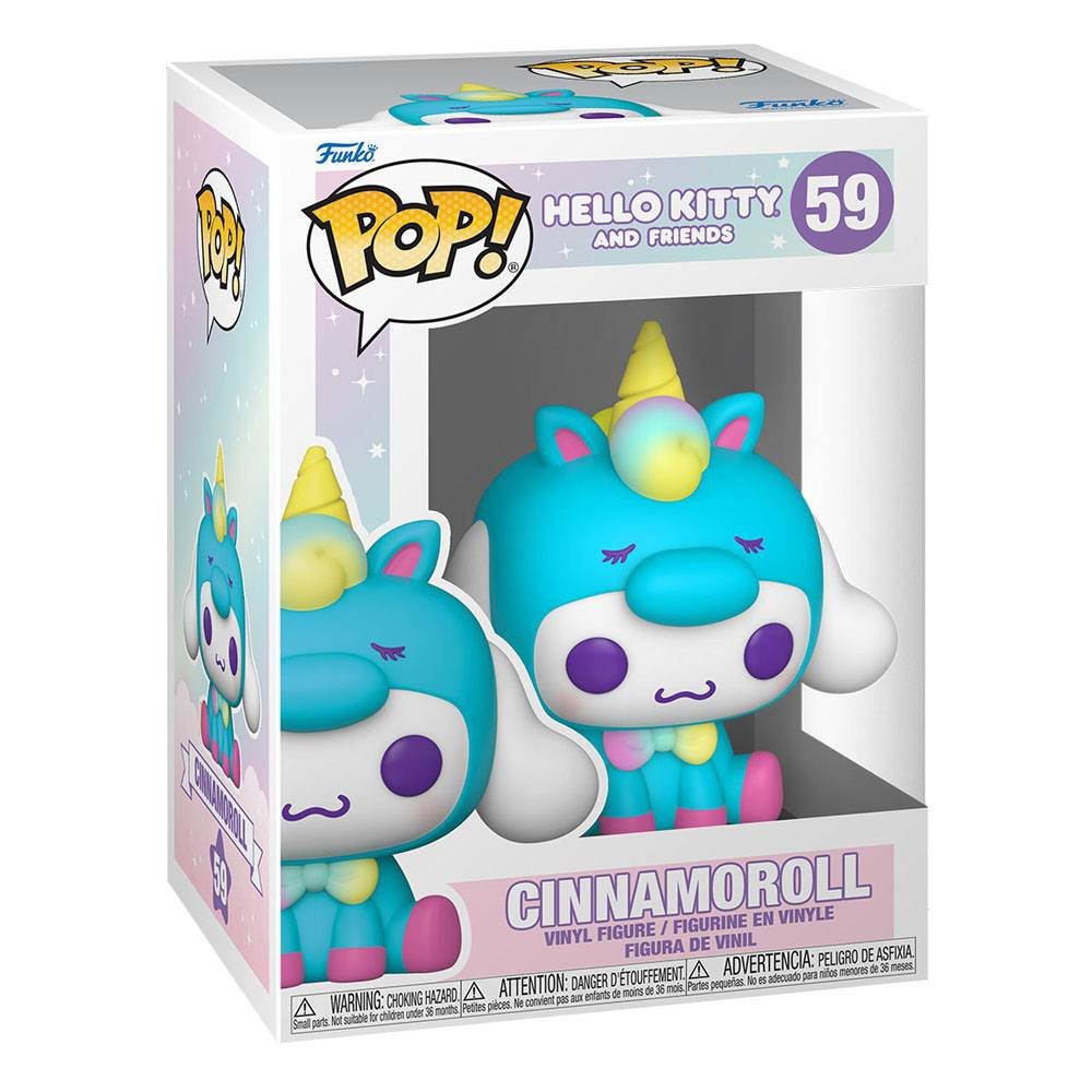 Figura in vinile Funko Pop di Cinnamoroll unicorno in una scatola da collezione.