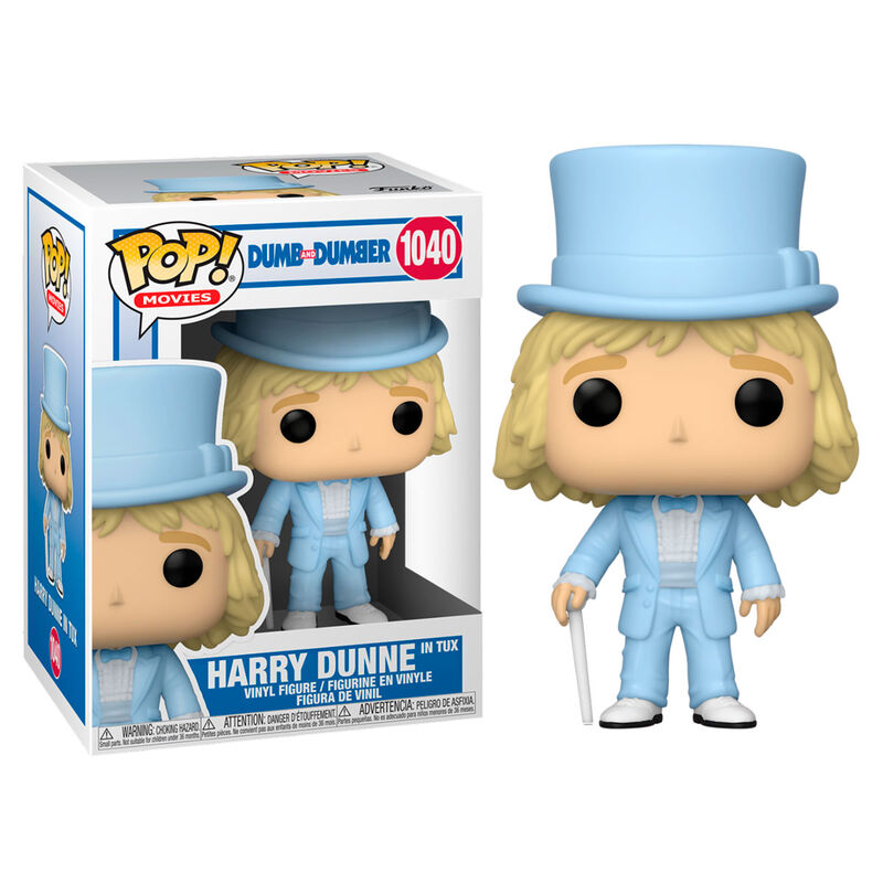 Figura in vinile Pop! di Harry Dunne in smoking azzurro.