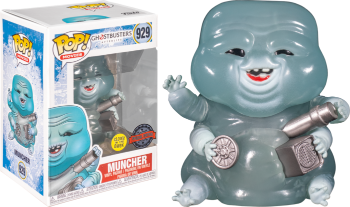 Grüne Muncher Vinyl-Figur aus Ghostbusters mit Verpackung.