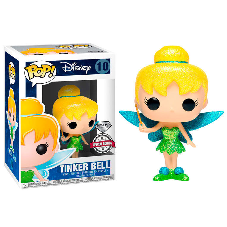 Glitzernde Tinker Bell Funko Pop Figur mit Verpackung.