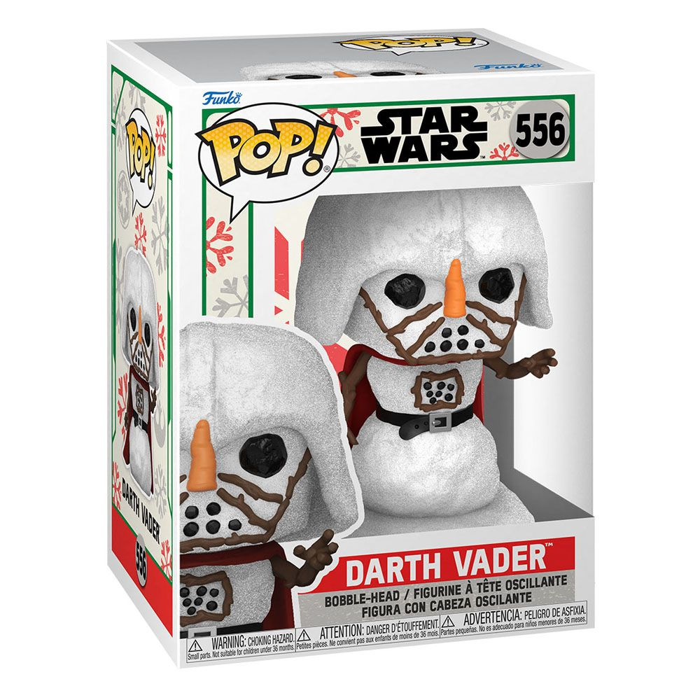 Funko Pop Darth Vader Weihnachts-Schneemann-Figur in einer Star Wars Box.