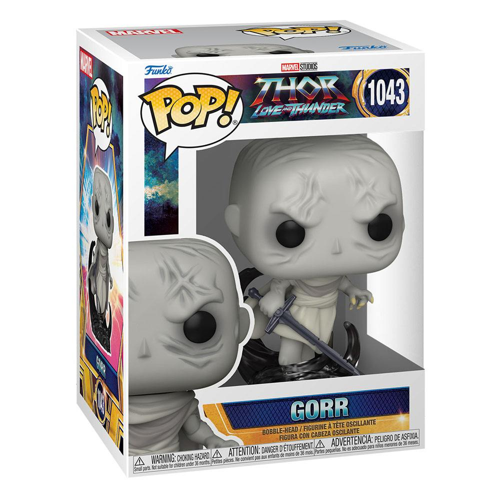 Figura Funko Pop di Gorr da Thor: Love and Thunder in scatola.