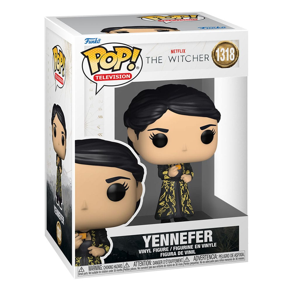 Yennefer Funko Pop Figur aus The Witcher in ihrer Schachtel.