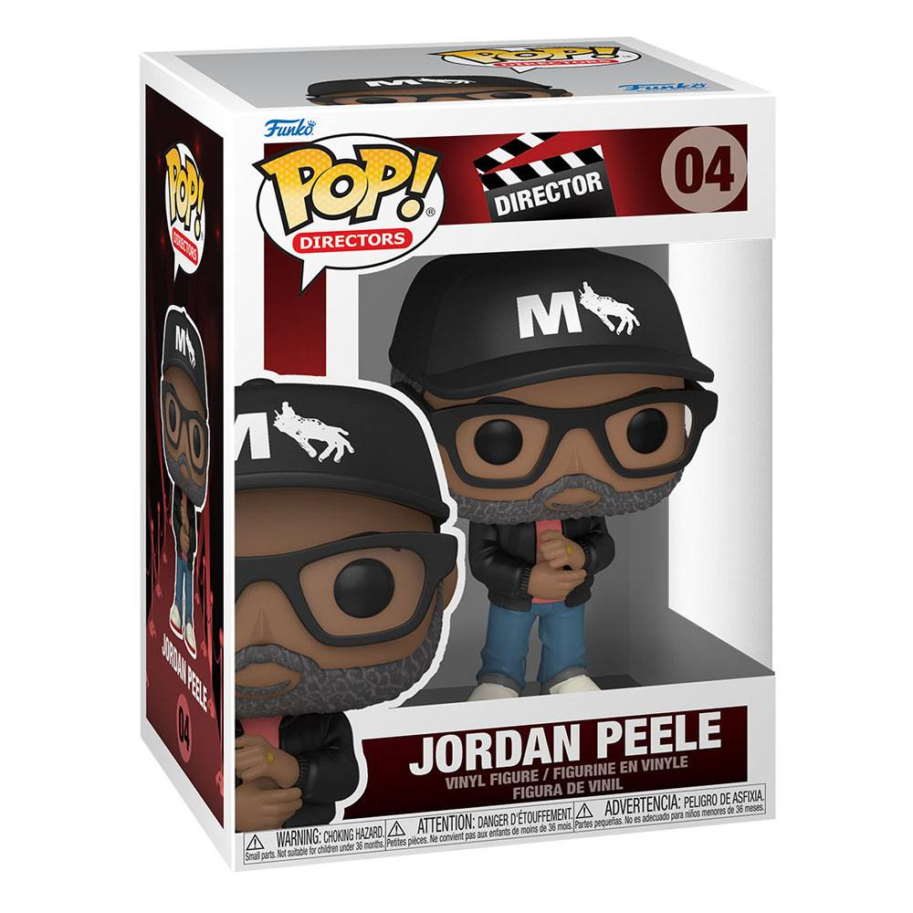 Funko Pop! Vinylfigur von Jordan Peele in einer Sammlerbox.