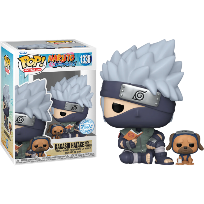 Funko Pop Figur von Kakashi Hatake mit Pakkun in Verpackung.