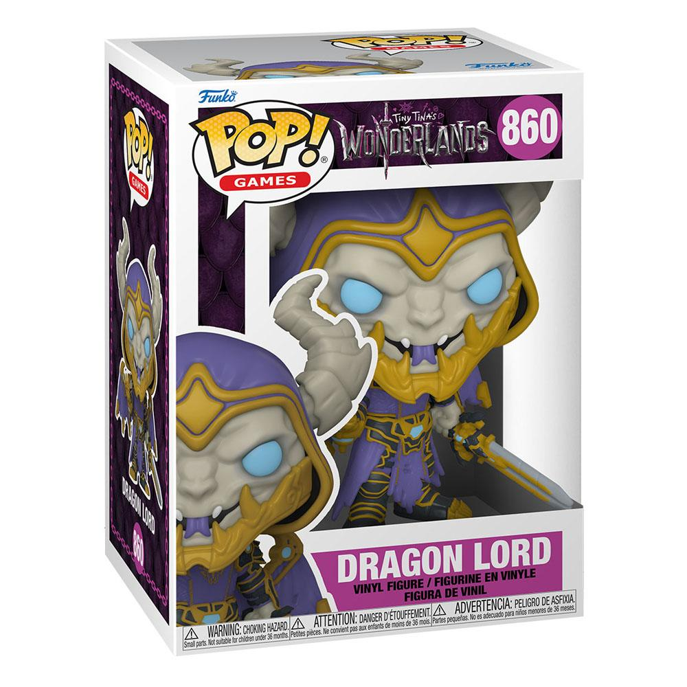 Funko Pop Dragon Lord Vinyl-Figur in Originalverpackung mit violetten und goldenen Details.