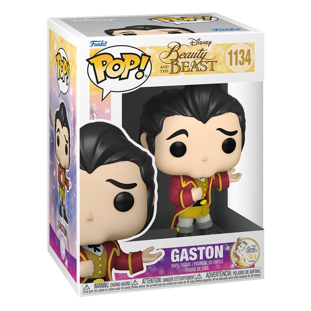 Pudełko Funko Pop z winylową figurką Gastona z Pięknej i Bestii.