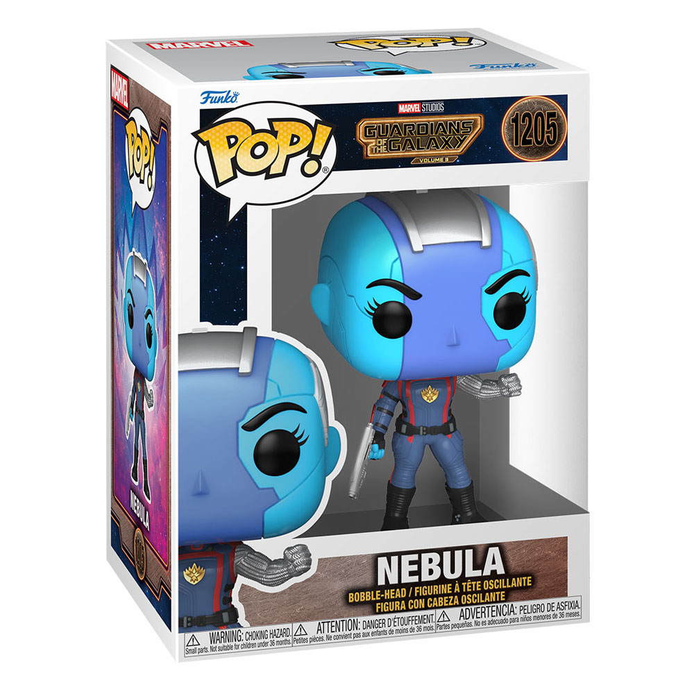 Figura de vinilo Funko Pop! de Nebula de Guardianes de la Galaxia Vol. 3 en caja.