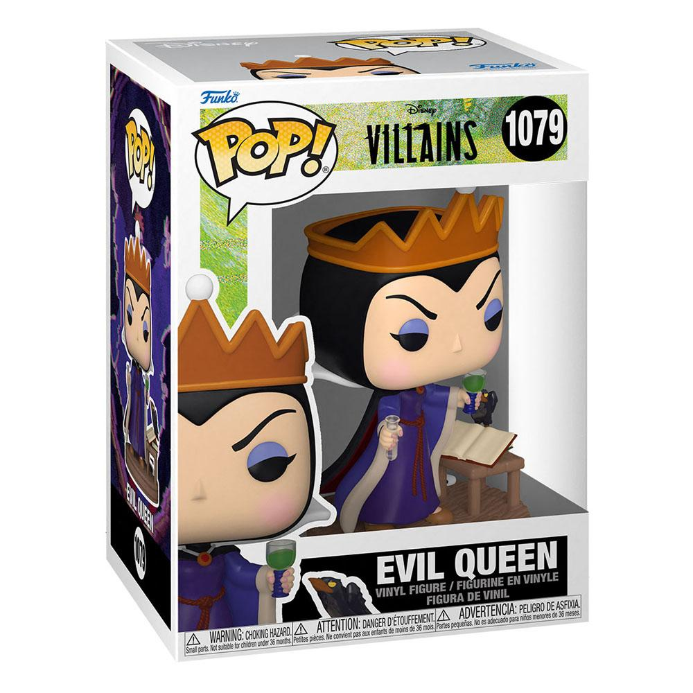 Figura Funko Pop de la Reina Malvada de Disney Villains en caja.