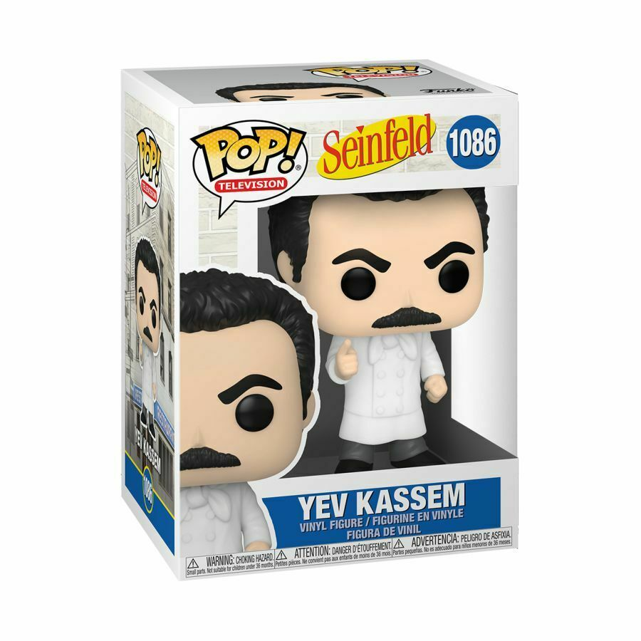 Funko Pop Vinylfigur von Yev Kassem aus Seinfeld in der Originalverpackung.