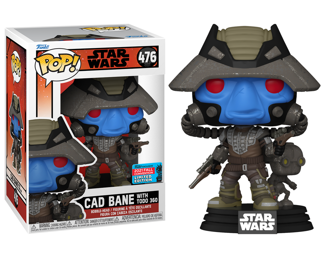 Star Wars Cad Bane Funko Pop Figur mit Todo 360 in Verpackung.