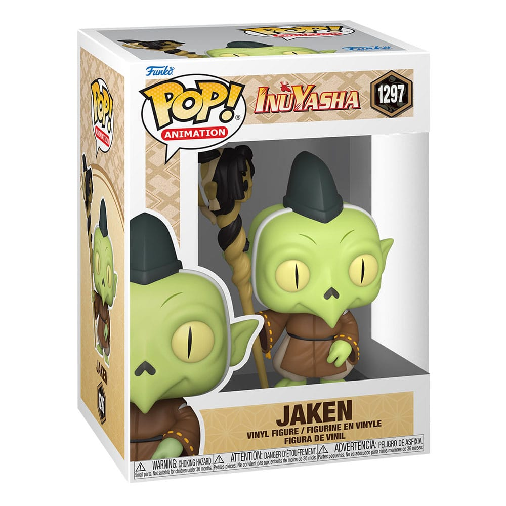 Funko Pop Animation Figur von Jaken aus InuYasha, Nummer 1297, in einer Markenbox mit Stab.