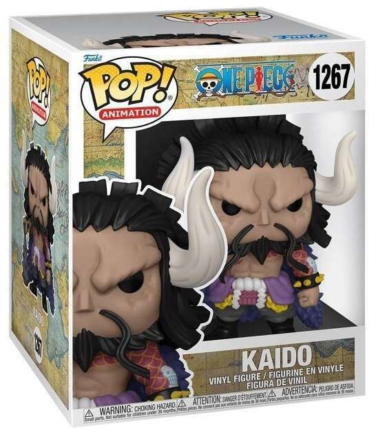Kaido Pop! Animation Vinyl-Figur Nr. 1267 aus One Piece, in geöffneter Verpackung.