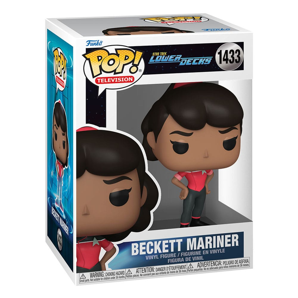 Figura de vinilo Funko Pop de Beckett Mariner de Star Trek: Lower Decks en su caja.