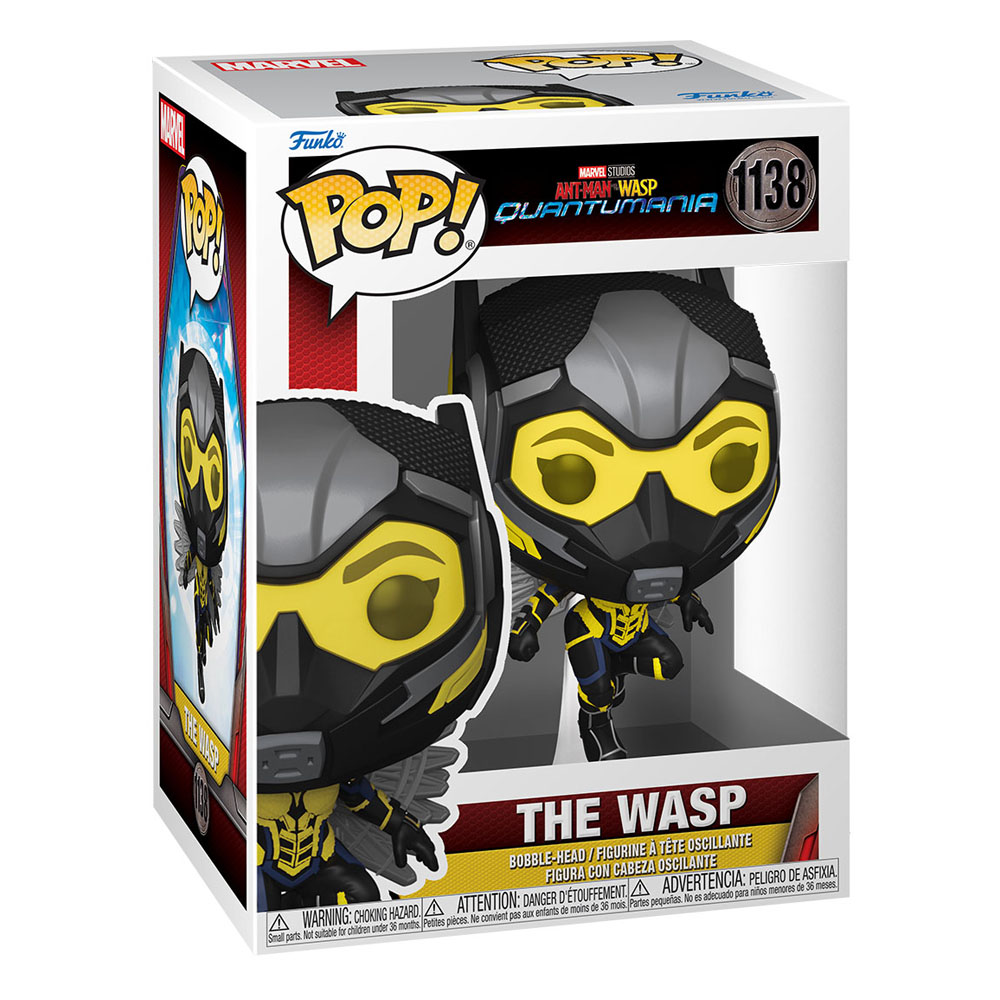 Figura Funko Pop The Wasp z filmu Ant-Man i Osa: Kwantomania w oryginalnym pudełku.