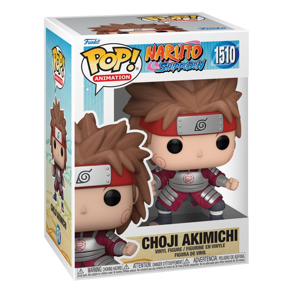 Figurka animacyjna Funko Pop Choji Akimichi z Naruto Shippuden w pudełku z okienkiem.