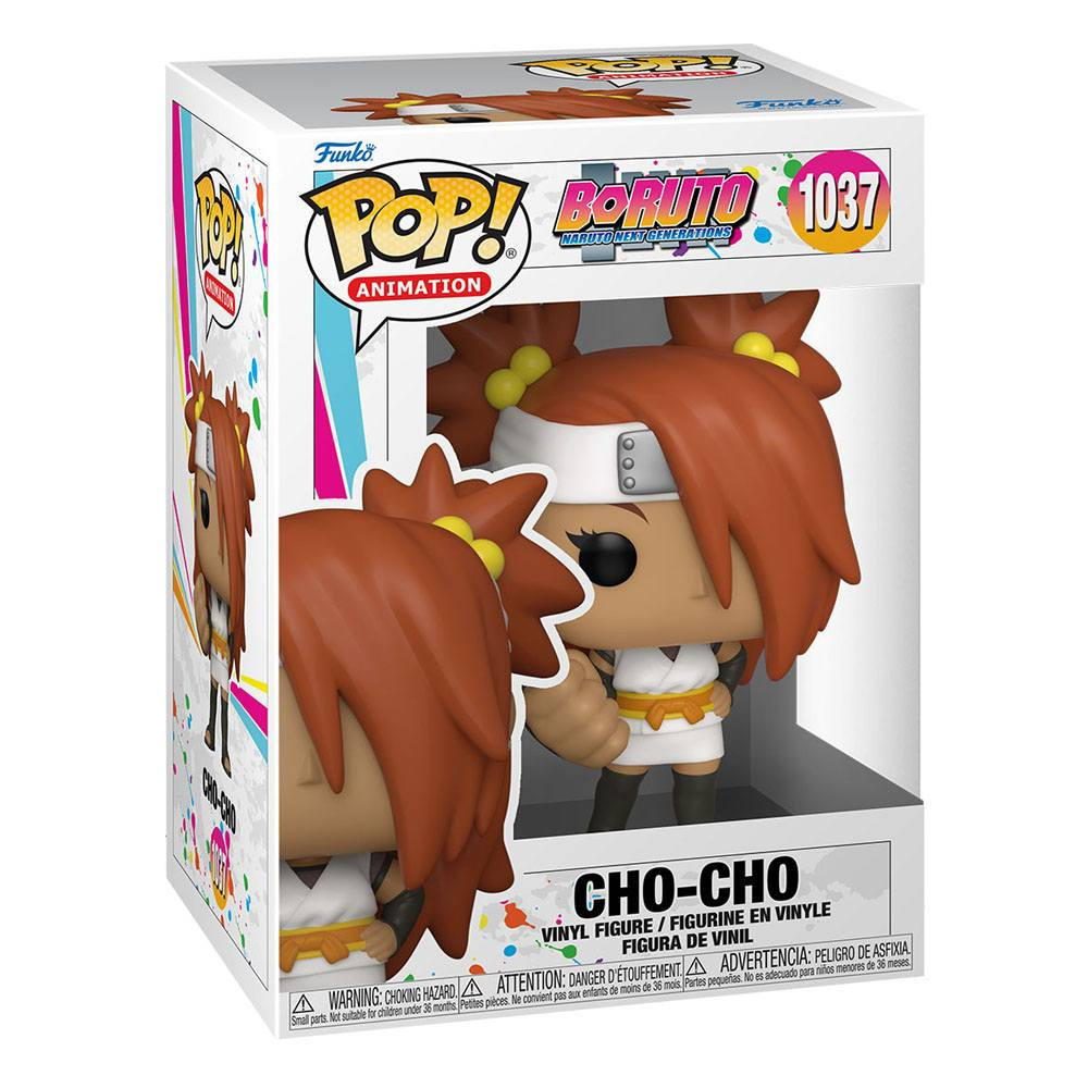 Figurka winylowa Funko Pop przedstawiająca Cho-Cho z Boruto w pudełku.