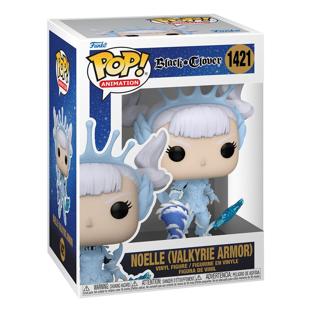 Figurine Funko Pop! de Noelle en armure de valkyrie de Black Clover en boîte.