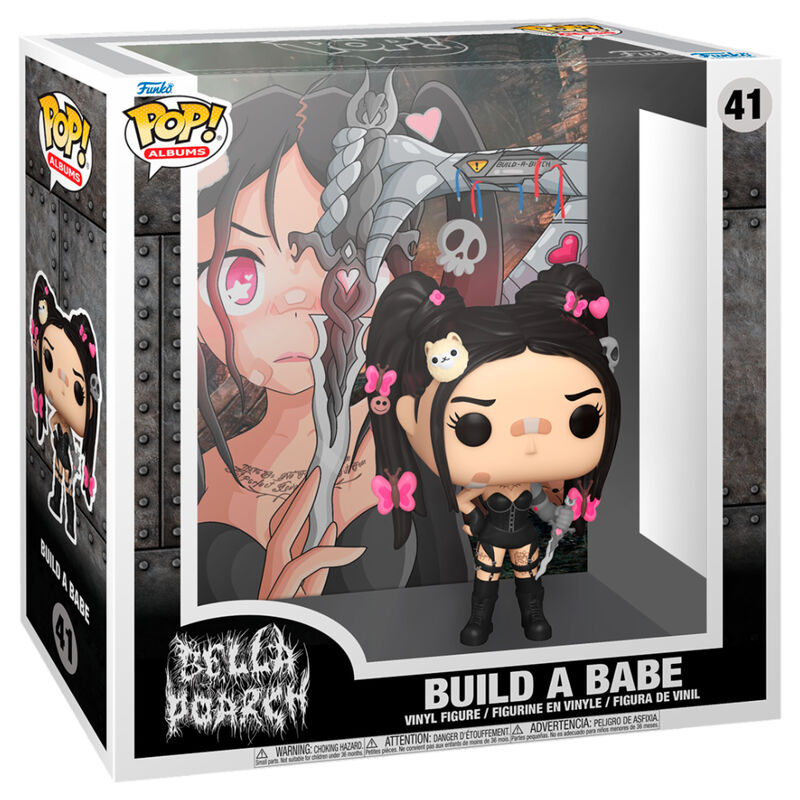 Bella Poarch Pop! Album Vinyl-Figur in Schachtel mit Hintergrund und Text.