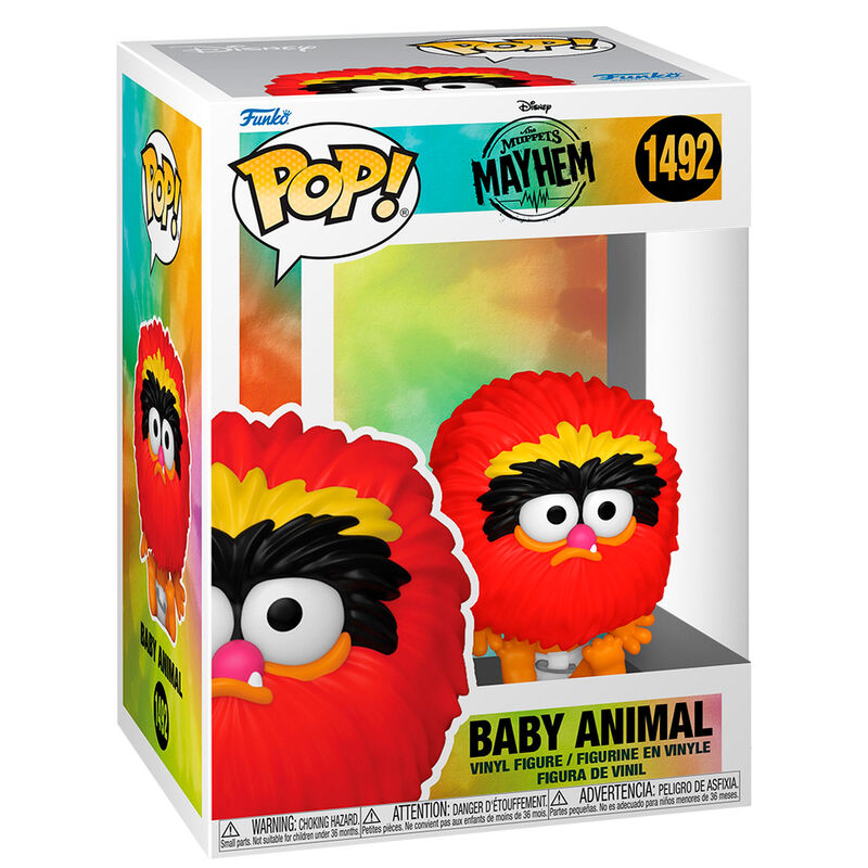 Figura de vinilo Funko Pop de Baby Animal dentro de su caja colorida.