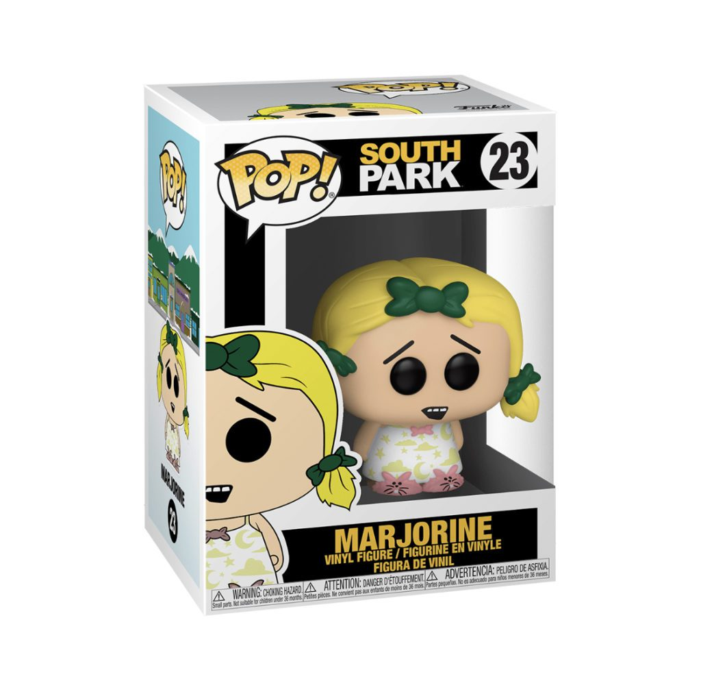 Funko Pop! Marjorie Vinyl-Figur aus South Park in Verpackung.