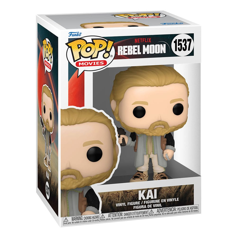 Figura de vinilo Funko Pop de Kai de Rebel Moon en su caja original con ventana transparente.