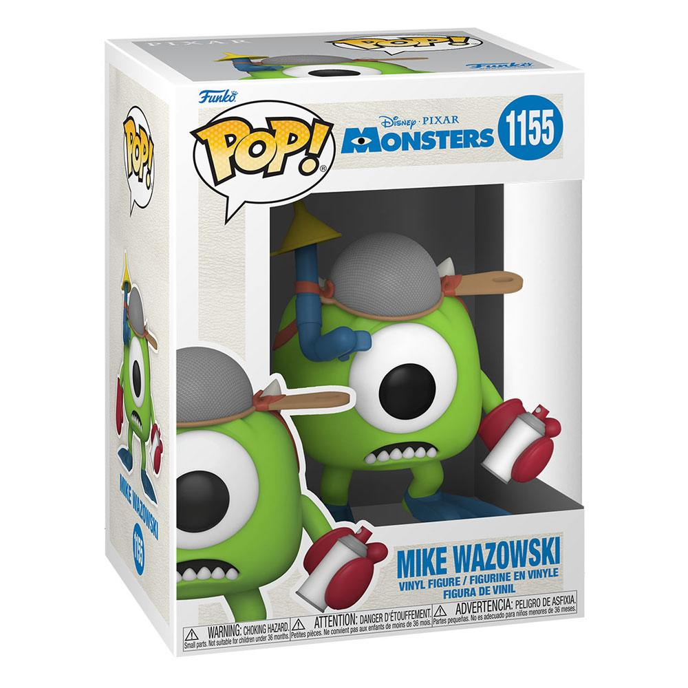 Figure in vinile Funko Pop! di Mike Wazowski da Monsters & Co. in una scatola da collezione.