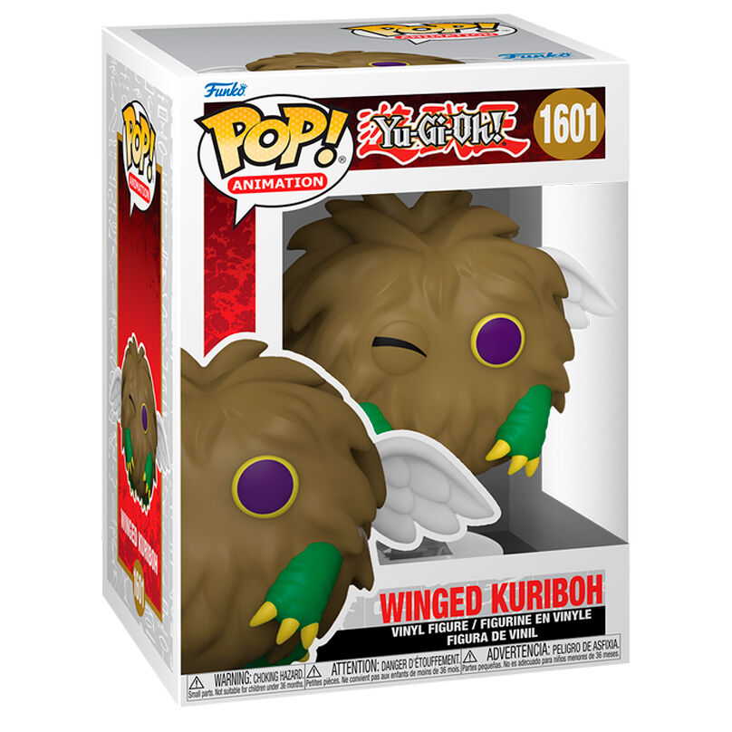 Winylowa figurka Funko Pop Winged Kuriboh z Yu-Gi-Oh! w pudełku kolekcjonerskim.