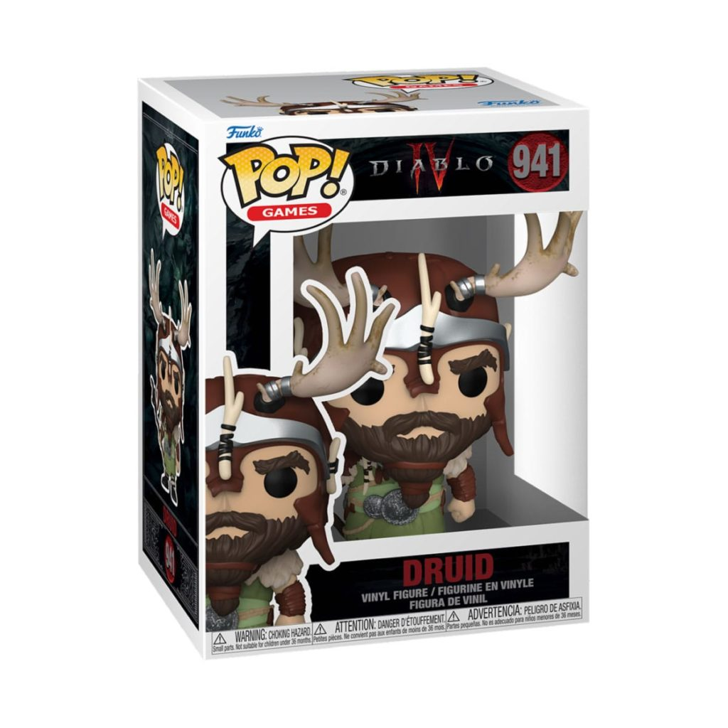 Figura de vinilo Funko Pop Games Diablo IV Druid dentro de su caja original.