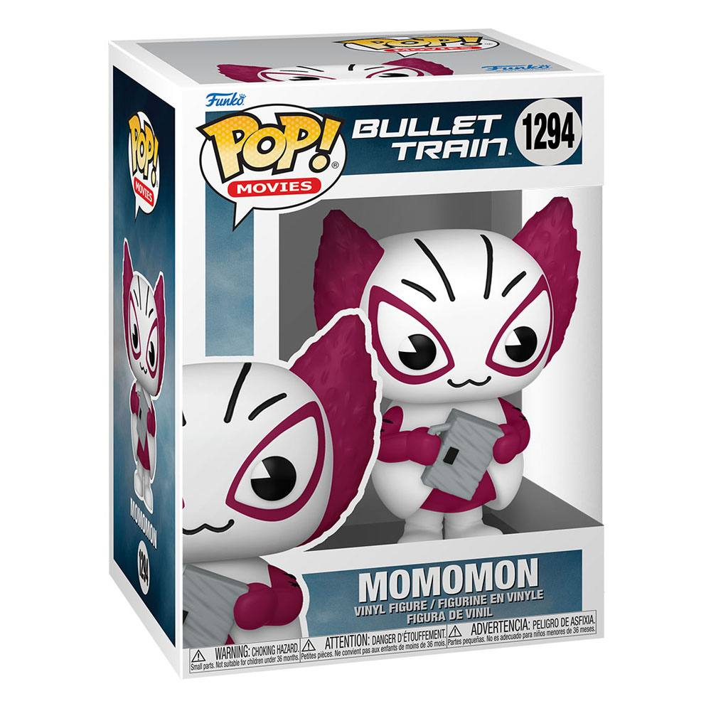 Figura de vinilo Funko Pop de Momomon de Bullet Train en su caja.