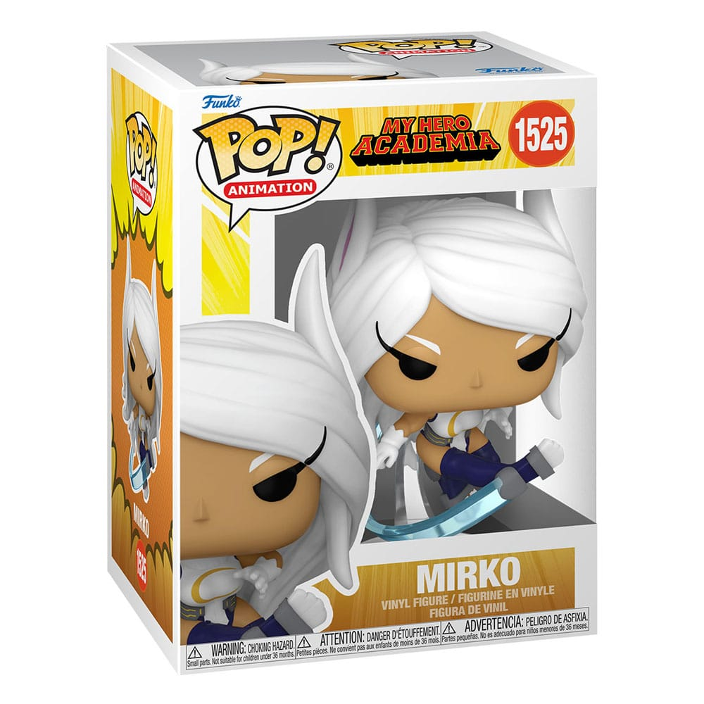Figura de vinilo Funko Pop de Mirko en caja de My Hero Academia.