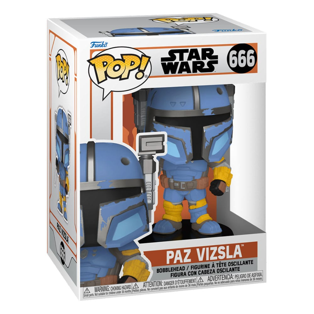 Star Wars Paz Vizsla Funko Pop Vinyl Figur in ungeöffneter Sammlerbox.