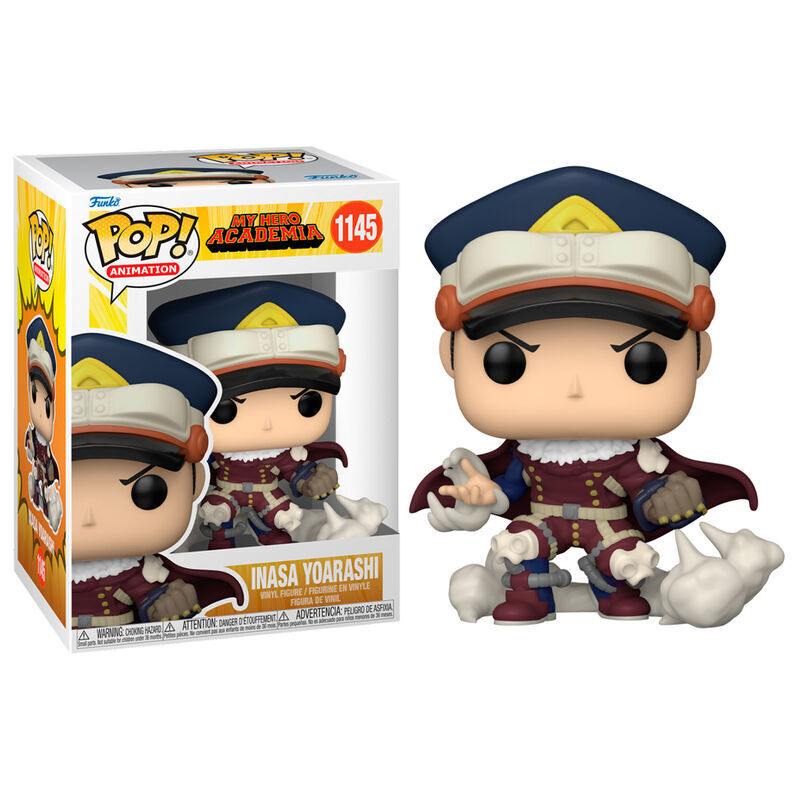 Funko Pop Inasa Yoarashi vinyl figure from My Hero Academia with its packaging box.