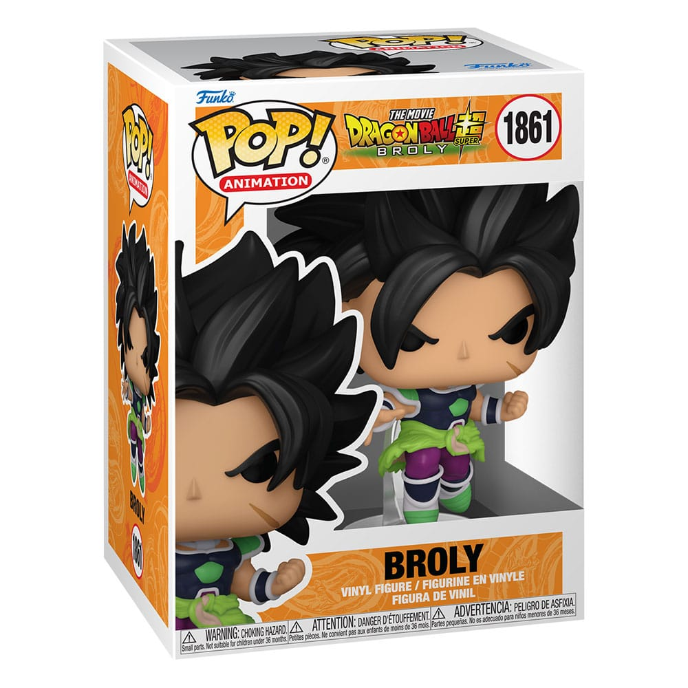 Figura Funko Pop de Broly en caja con logotipo de Dragon Ball Super Broly y número 1861.