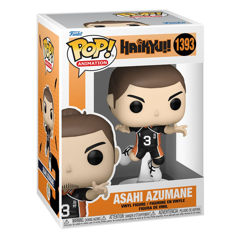 Figurine en vinyle Funko Pop! d'Asahi Azumane de Haikyuu!! en boîte.