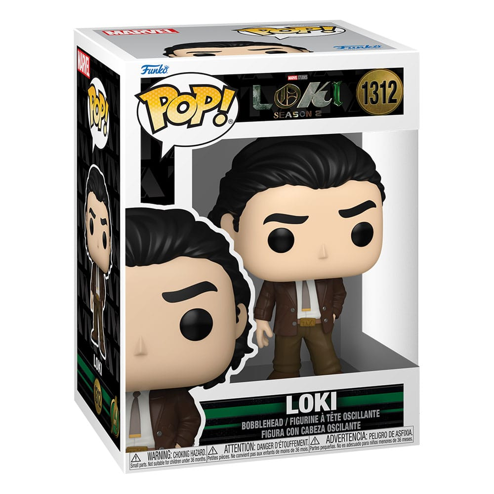 Pudełko Funko Pop z winylową figurką Lokiego z 2. sezonu Marvel Studios.