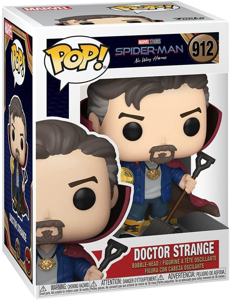 Funko Pop! di Doctor Strange da Spider-Man: No Way Home in scatola da collezione.