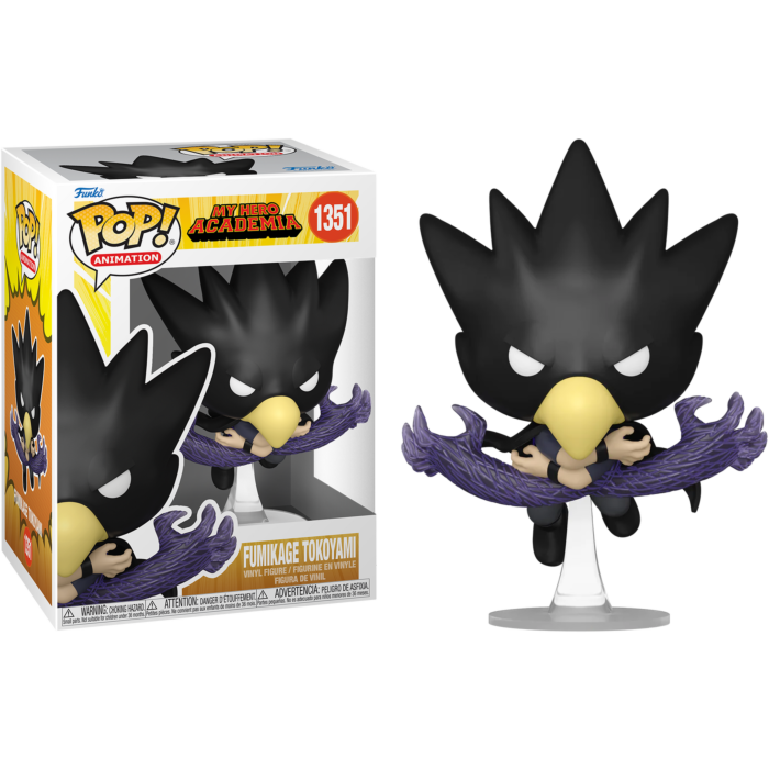Funko Pop Figur von Fumikage Tokoyami aus My Hero Academia mit Verpackung.