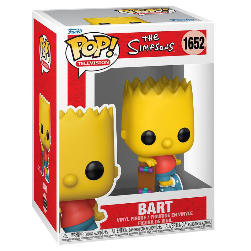 Figurka winylowa Funko Pop Bart Simpson w pudełku ze deskorolką.