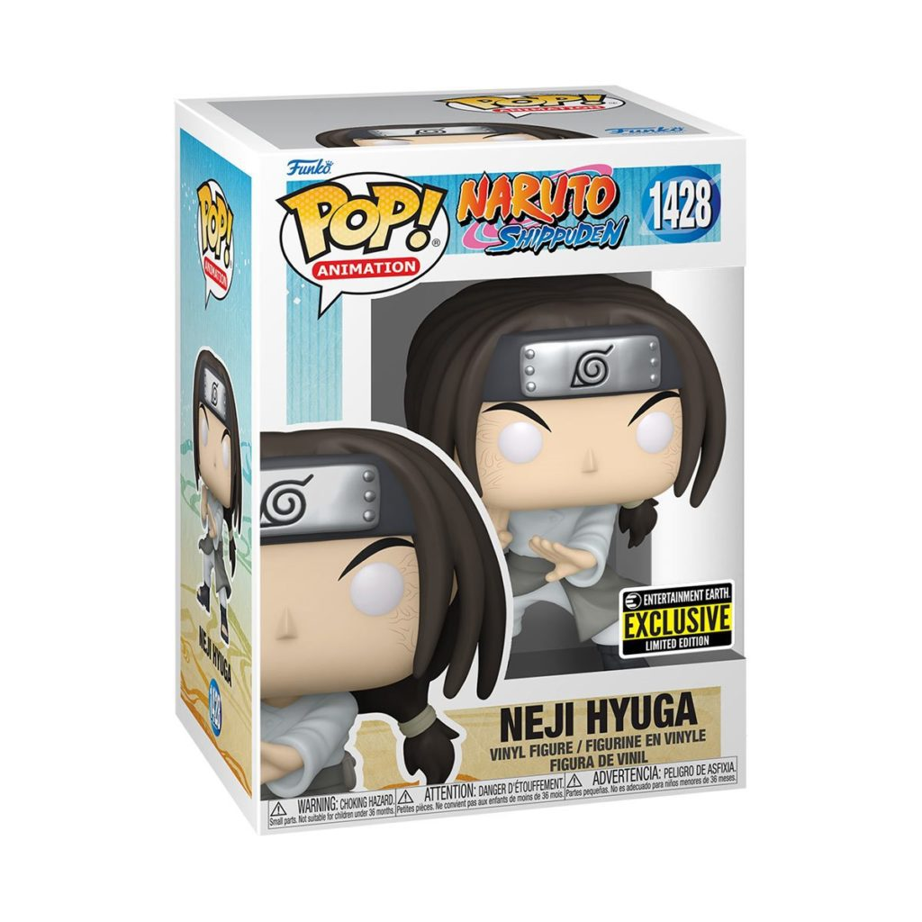 Funko Pop! Vinylfigur von Neji Hyuga aus Naruto Shippuden in Sammlerbox mit exklusivem Aufkleber.