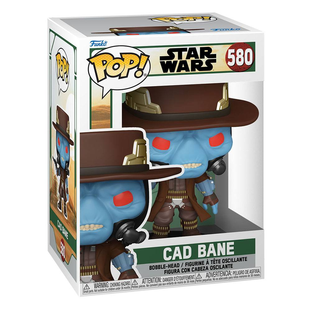 Action figure Funko Pop di Star Wars di Cad Bane nella sua confezione originale.