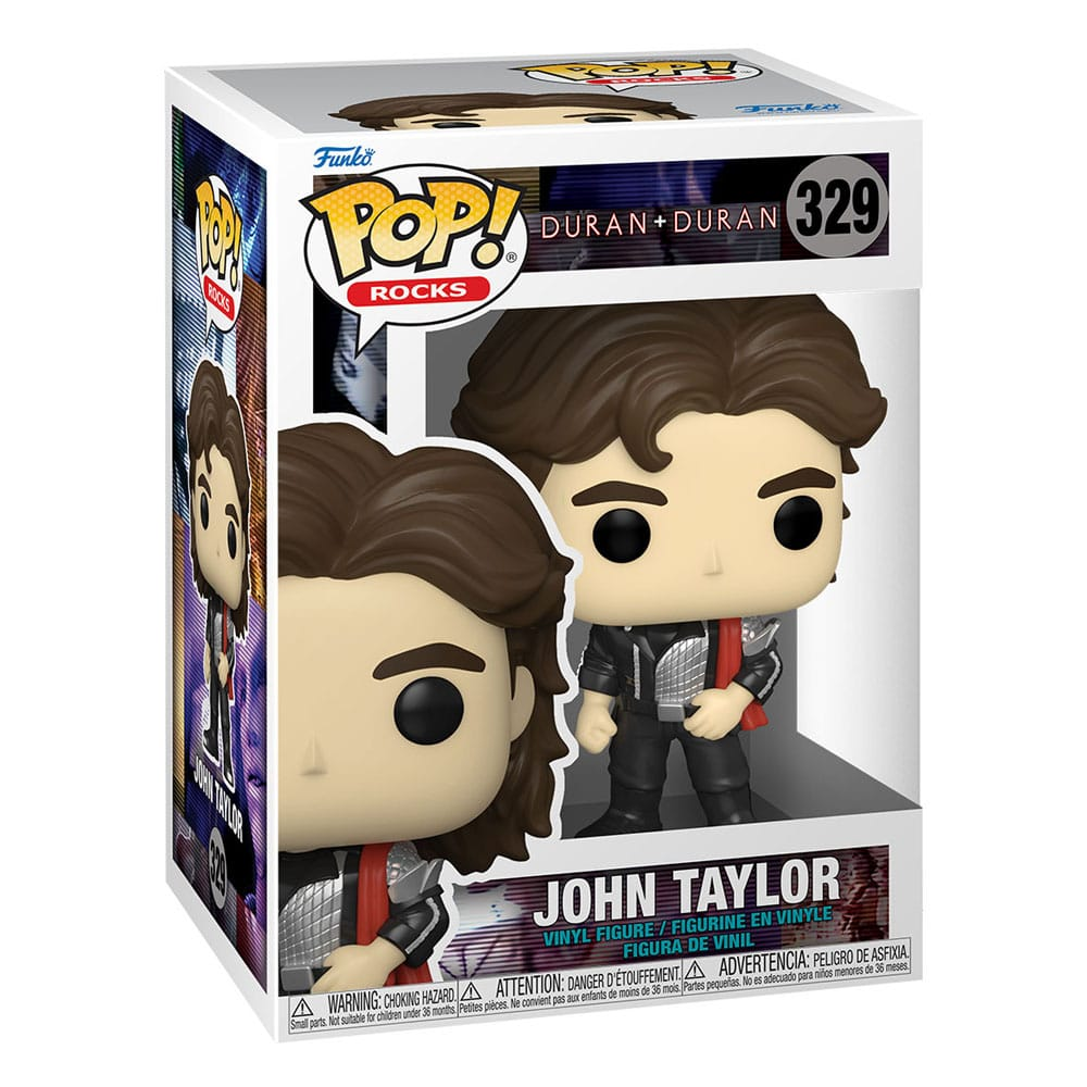 Figura de vinilo Funko Pop Rocks de John Taylor en caja.