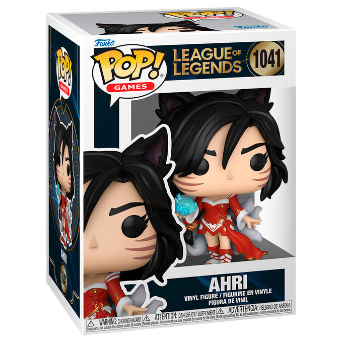 Figurka winylowa Ahri Pop Games w pudełku z League of Legends, numer 1041.