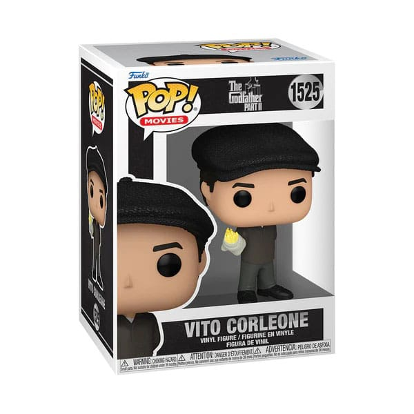 Figura de vinilo Funko Pop de Vito Corleone de El Padrino II en su caja.