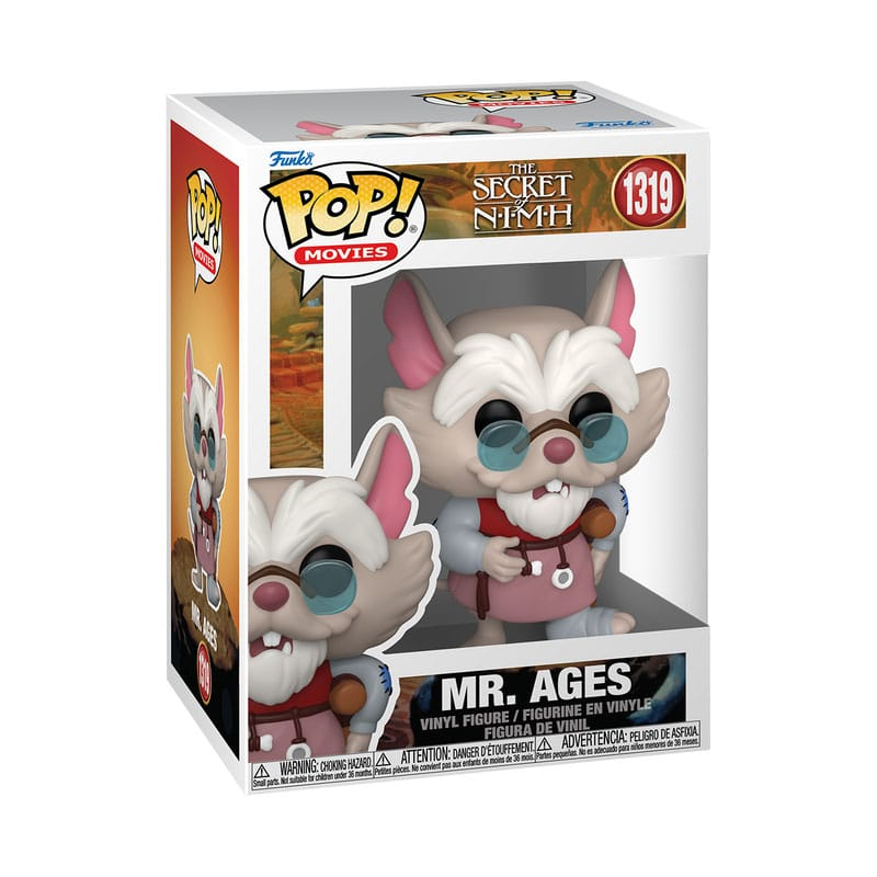 Figura de vinilo Funko Pop de Mr. Ages de The Secret of NIMH en su caja.
